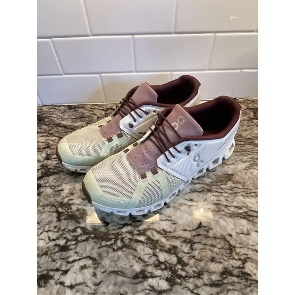 On Cloud Womens 10.5 Running Ice Haze Sneakers Green Purple